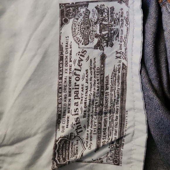 Levi's Blue 501 Button-Fly Denim Straight Leg Jeans - Picture 8 of 9